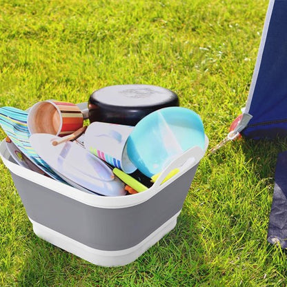 La bassine pliable s'utilise pour le camping ou la plage