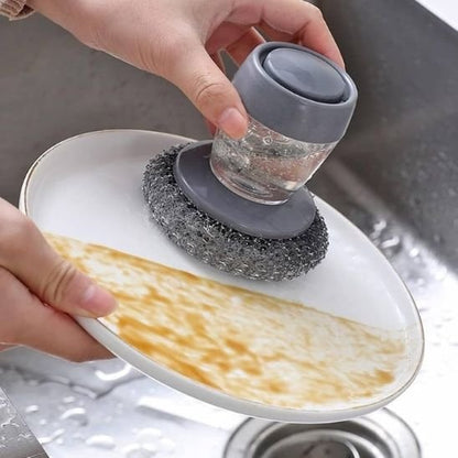 brosse vaisselle avec son produit intégré