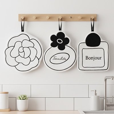 essuie-main décoratif pour la cuisine et la salle de bain