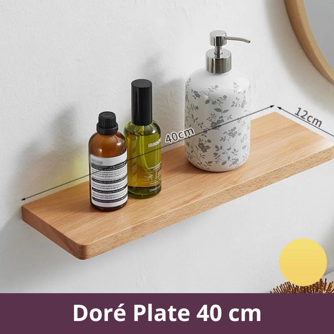 etagere-bois-salle-de-bain-dore-plat-40cm