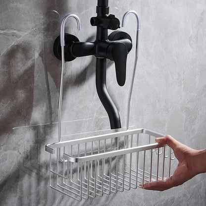 etagere-de-douche-argenté-posé