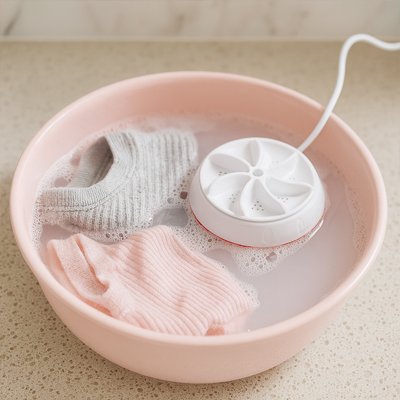 une boule pour faire votre lessive c'est une mini machine a laver
