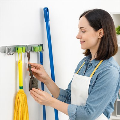 Porte balai mural cuisine