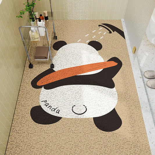 tapis-de-bain-panda-gris-antidérapant